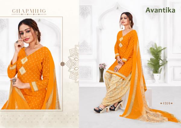 Avantika 12 Beautiful Casual Wear Crepe Dress Materials 